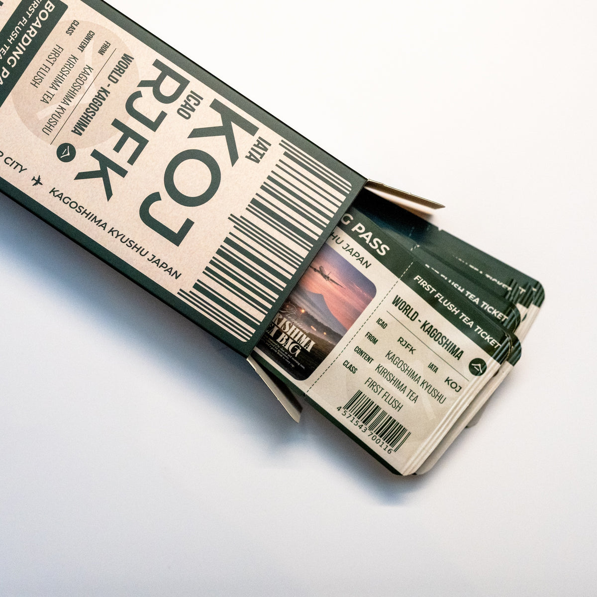 BOARDING PASS BOX ｜ Ticket Tea Organic Japanese Tea ×10